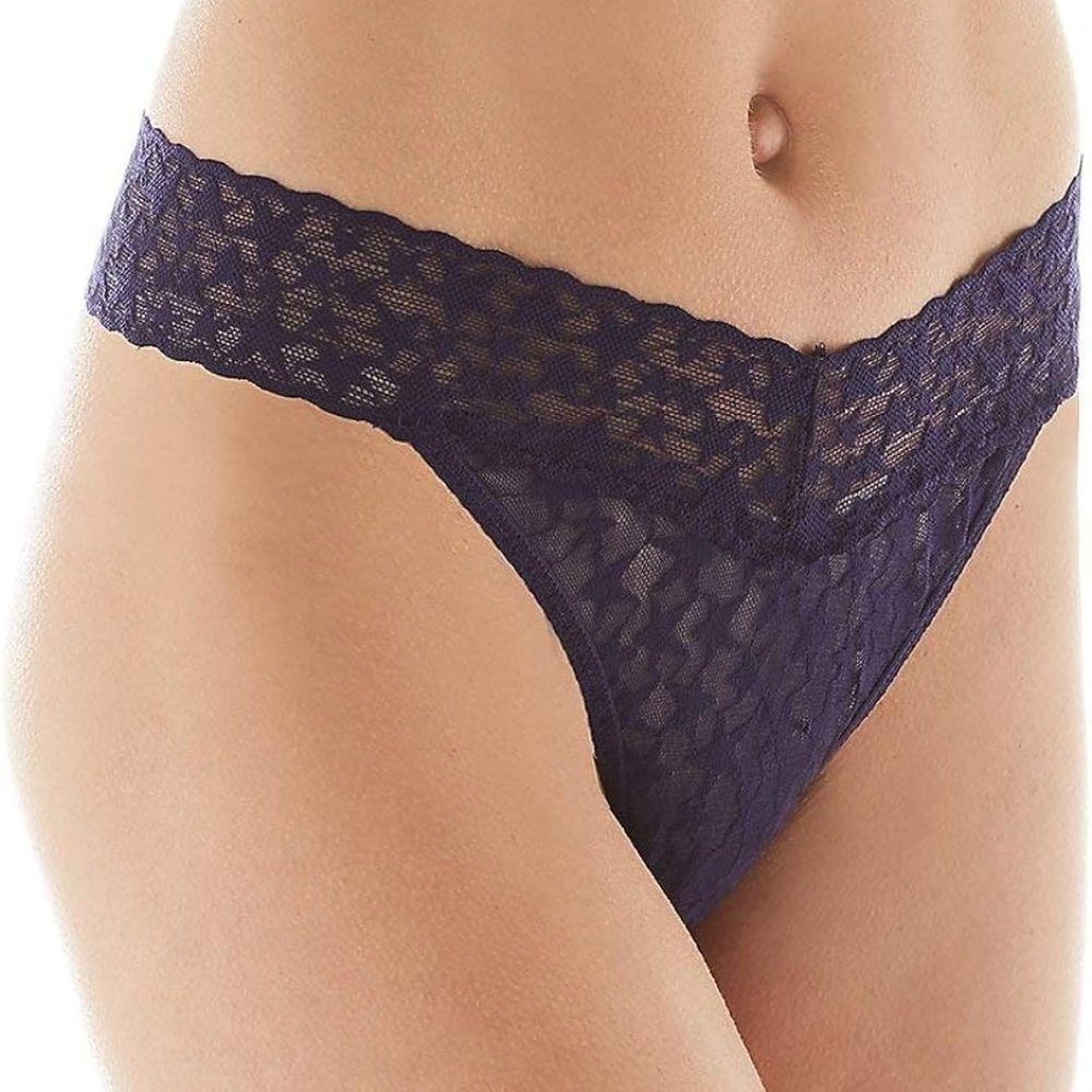 NWT Hanky Panky Cosmic Original Rise Thong, Indigo OS